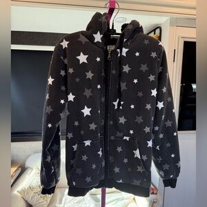 Jackson hole Starry Night Black and White Women's Hoodie size Medium